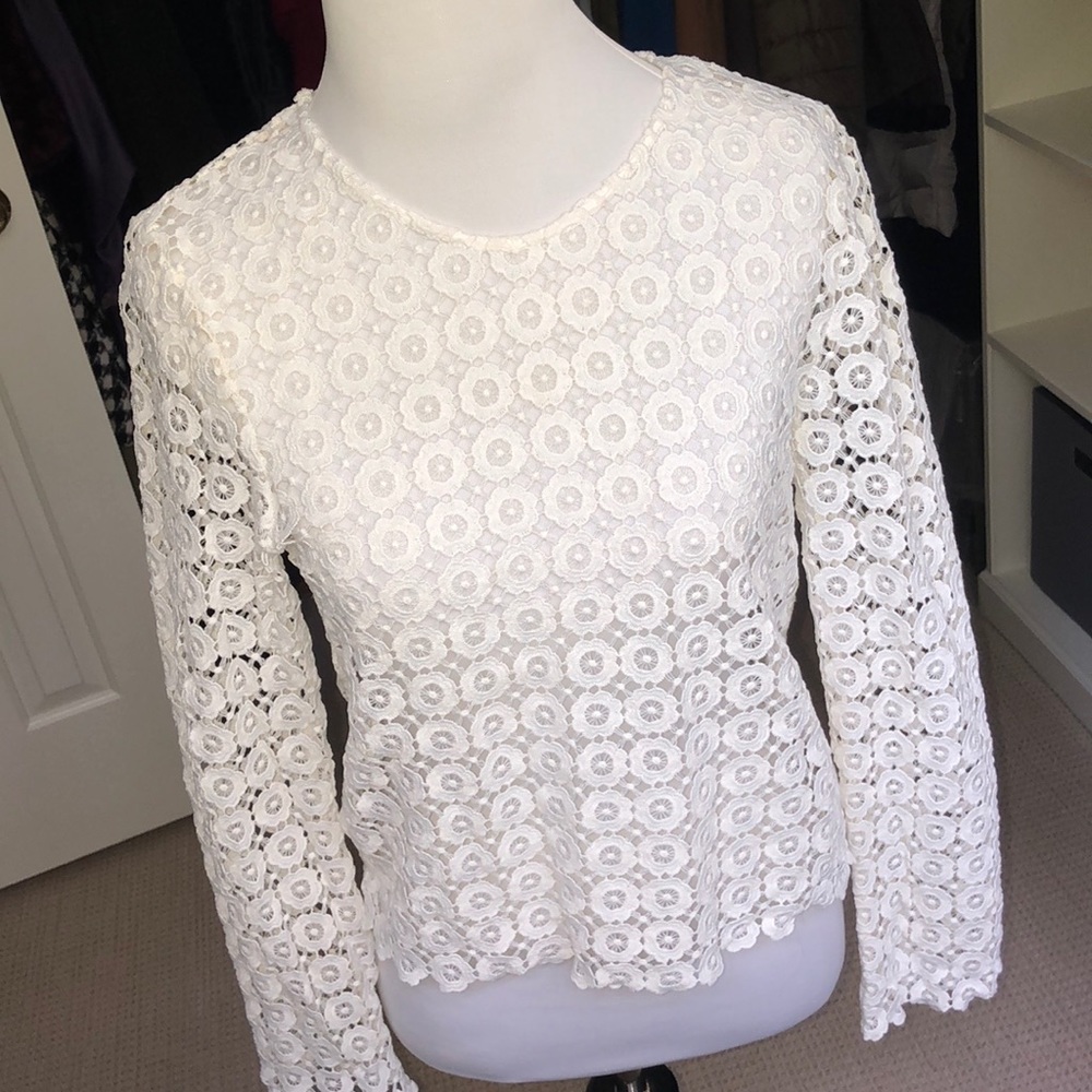 Luxe white floral top